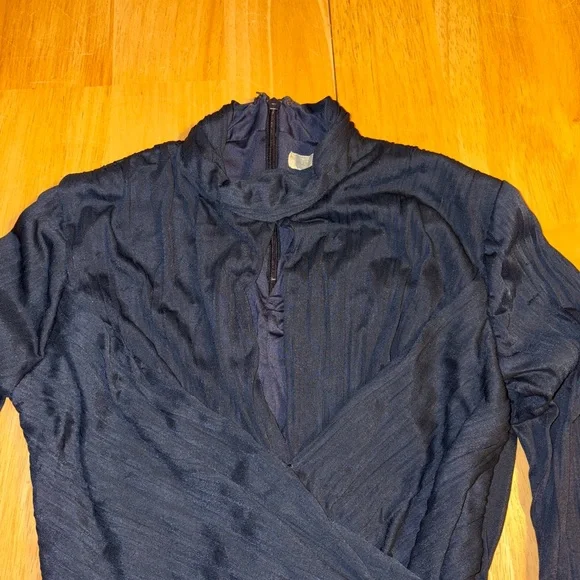 Halston Heritage Black Bodycon Long Sleeve Dress - Picture 3 of 5